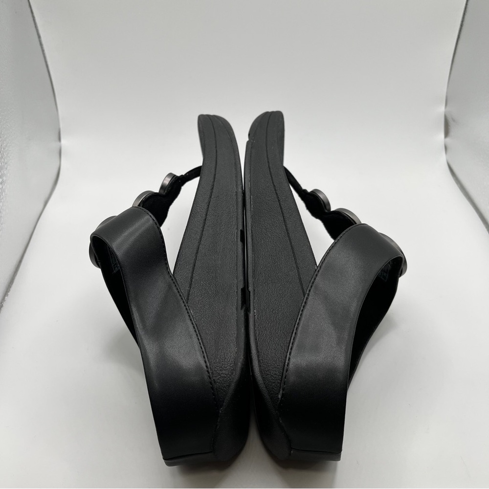 NWOB FitFlop Women's Metallic Medallion Flip Flop size US 8 black comfort 1191 - Picture 8 of 10